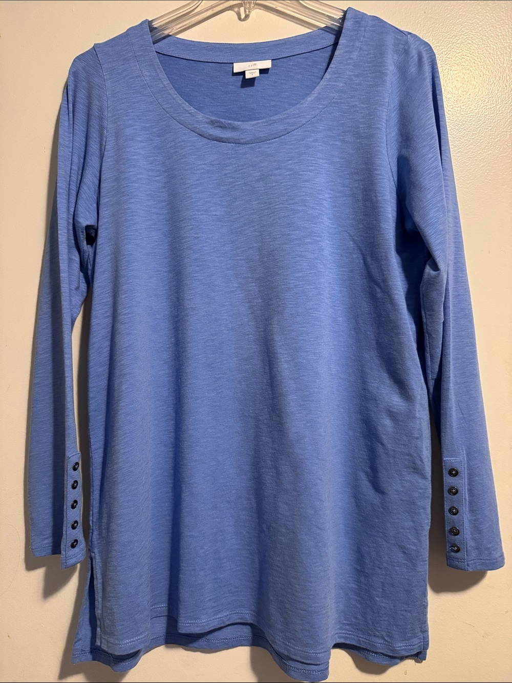 J. Jill Periwinkle Long-Sleeve Scoop Neck Tunic